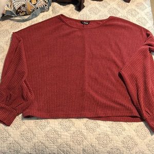 Shein long sleeve crop top